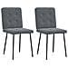 Sedie Da Pranzo 2 Pz Grigio Scuro In Velluto - Foto miniatura 1