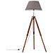 Lampada A Treppiede Marrone E Grigio In Legno Di Teak 141 Cm - Foto miniatura 1
