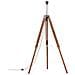 Lampada A Treppiede Marrone E Grigio In Legno Di Teak 141 Cm - Foto miniatura 3