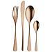 Audrey Velvet Copper Posate con manico in acciaio con finitura satinata bronzo Confezione - Set da 24 Pezzi - 6 Posti Tavola - Confezione Regalo Made in Italy - Foto miniatura 1
