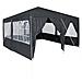 Tenda Feste con 8 Pareti Antracite 4x4 m PE - Foto miniatura 1