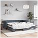 Divano Letto Estraibile Materassi Grigio Scuro 100x200 Velluto - Foto miniatura 2