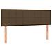 Giroletto a Molle con Materasso Marrone Scuro 140x200cm Tessuto - Foto miniatura 6