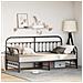 Struttura Daybed  con lettino estraibile Nero 100x200 cm Acciaio - Foto miniatura 2