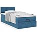 Struttura Letto Pouf con Materasso 80x200 cm Velluto - Foto miniatura 4