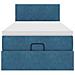 Struttura Letto Pouf con Materasso 80x200 cm Velluto - Foto miniatura 7