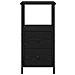 Comodino Nero Rovere 34x35,5x70 cm in Legno Ingegnerizzato - Foto miniatura 7