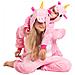 Pigiama Per Bambini Kigurumi Onesie Costume Pegaso Rosa 115-125 Cm - Foto miniatura 2