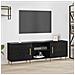 Mobile TV Rovere nero 150 x 30 x 50 cm Legno multistrato - Foto miniatura 2