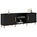 Mobile TV Rovere nero 150 x 30 x 50 cm Legno multistrato - Foto miniatura 3