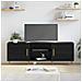 Mobile TV Rovere nero 150 x 30 x 50 cm Legno multistrato - Foto miniatura 4