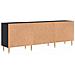 Mobile TV Rovere nero 150 x 30 x 50 cm Legno multistrato - Foto miniatura 8
