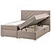 Divano Letto Con Contenitore Tessuto Esquire 180 X 200 Cm Tortora - Foto miniatura 2