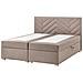 Divano Letto Con Contenitore Tessuto Esquire 180 X 200 Cm Tortora - Foto miniatura 3