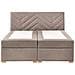 Divano Letto Con Contenitore Tessuto Esquire 180 X 200 Cm Tortora - Foto miniatura 5
