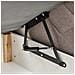 Divano Letto Con Contenitore Tessuto Esquire 180 X 200 Cm Tortora - Foto miniatura 7