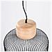 Lampada A Sospensione Gabbia 35 Sl. 1847 - Industriale Lampada A Sospensione Legno Nero /naturale 183x35x35 Cm - Foto miniatura 6