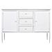 Credenza In Metallo Bianco Con 2 Ante E 3 Cassetti 120x41x80h Cm - Foto miniatura 2