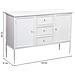 Credenza In Metallo Bianco Con 2 Ante E 3 Cassetti 120x41x80h Cm - Foto miniatura 3