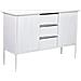 Credenza In Metallo Bianco Con 2 Ante E 3 Cassetti 120x41x80h Cm - Foto miniatura 4