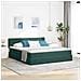Letto con contenitore e LED Verde Scuro 160 x 200 cm Velluto - Foto miniatura 2