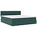 Letto con contenitore e LED Verde Scuro 160 x 200 cm Velluto - Foto miniatura 6