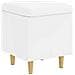 Pouf contenitore Bianco 40 x 40 x 45 cm Pelle sintetica - Foto miniatura 1