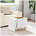 Pouf contenitore Bianco 40 x 40 x 45 cm Pelle sintetica - Foto miniatura 4