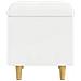 Pouf contenitore Bianco 40 x 40 x 45 cm Pelle sintetica - Foto miniatura 5