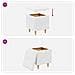 Pouf contenitore Bianco 40 x 40 x 45 cm Pelle sintetica - Foto miniatura 9