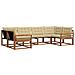 Set di divani da esterno con cuscino 6 pcs Naturale e Beige - Foto miniatura 1