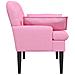 Loveseat con bottoni imbottiti Rosa 111 x 68 x 80 cm Tessuto - Foto miniatura 4