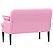 Loveseat con bottoni imbottiti Rosa 111 x 68 x 80 cm Tessuto - Foto miniatura 5