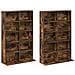 Mobile per CD 2 pz Rovere Fumo 65 x 23,5 x 97,5 cm - Foto miniatura 5