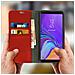 Custodia Samsung Galaxy A7 2018 Flip Cover Silicone Supporto Video Rosso - Foto miniatura 3