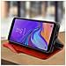 Custodia Samsung Galaxy A7 2018 Flip Cover Silicone Supporto Video Rosso - Foto miniatura 4