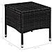 Sedia da Esterno con Sgabello e Cuscini in Polyrattan Nero - Foto miniatura 5