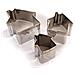3 Mini Tagliabiscotti In Acciaio Inox - Case - Foto miniatura 1