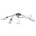 Lampadario Paralumi In Ceramica 5 Lampadine E14 Bianco A Cono - Foto miniatura 2