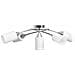 Lampadario Paralumi In Ceramica 5 Lampadine E14 Bianco A Cono - Foto miniatura 4