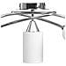 Lampadario Paralumi In Ceramica 5 Lampadine E14 Bianco A Cono - Foto miniatura 6