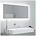 Specchio da Bagno a LED Grigio 100x8,5x37 cm in Acrilico - Foto miniatura 1