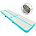 Tappetino Ginnastica Gonfiabile e Pompa 800x100x15cm PVC Verde - Foto miniatura 1