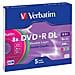 Supporto registrabile DVD 43682 - DVD+R DL - 8x - 8,50 GB - 5 Pacco Slim Jewel Case - 120mm - 4 Ora Tempo di registrazione massimo - Foto miniatura 1