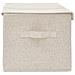 Scatola Portaoggetti in Tessuto 50x30x25 cm Crema - Foto miniatura 4