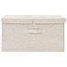 Scatola Portaoggetti in Tessuto 50x30x25 cm Crema - Foto miniatura 7