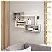 Kassi - Mensola A Cubo / Scaffale Murale / Mensole A Partete / Ripiani In Stile Minimalista / Pannello Sospeso / Mensole A Muro In Stile Scandinavo (grigio Cemento / Bianco)  - Foto miniatura 2