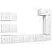 Set Mobili Porta TV 8 pz Bianco in Legno Multistrato - Foto miniatura 1