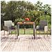 Tavolo Da Giardino Piano In Legno Grigio 90x90x75 Cm Polyrattan - Foto miniatura 1
