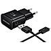 Set Caricabatterie Samsung 15w Usb Con Cavo Usb-c Verso Usb 1m, Nero - Foto miniatura 1